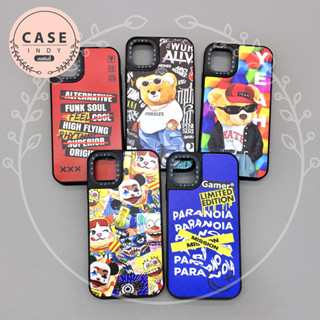 เคส 7+/8+ 11 12 Pro Max 13 13 Pro Max 14 Pro Max เคสขอบดำกันเลนส์กล้อง casetify พิมพ์ลายการ์ตูนลายเท่