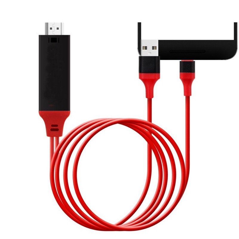 สาย HDMTV 3in1 HDTV Cable สายต่อจากมือถือเข้าทีวี Mobile Phone HDTV For iP/Android/Type-C Phone To H
