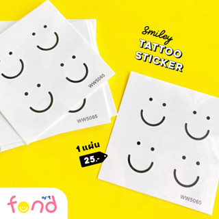 🤡สติ๊กเกอร์แทททูแผ่นเล็กลายหน้ายิ้ม🙂smiley tattoo sticker