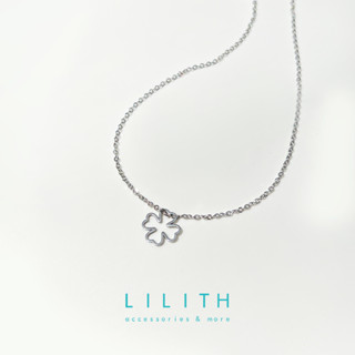 Lilith - Four leaf clover Line Necklace สร้อยคอ สแตนเลส จี้ใบโคลเวอร์