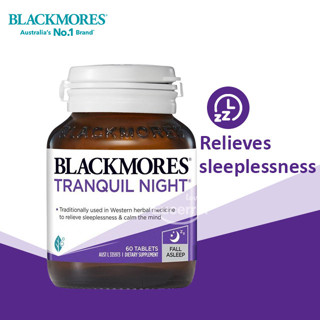 Blackmores Tranquil Night Sleep Support Vitamin 60 Tablets ช่วยผ่อนคลาย บรรเทาความตึงเครียด นอนไม่หลับ