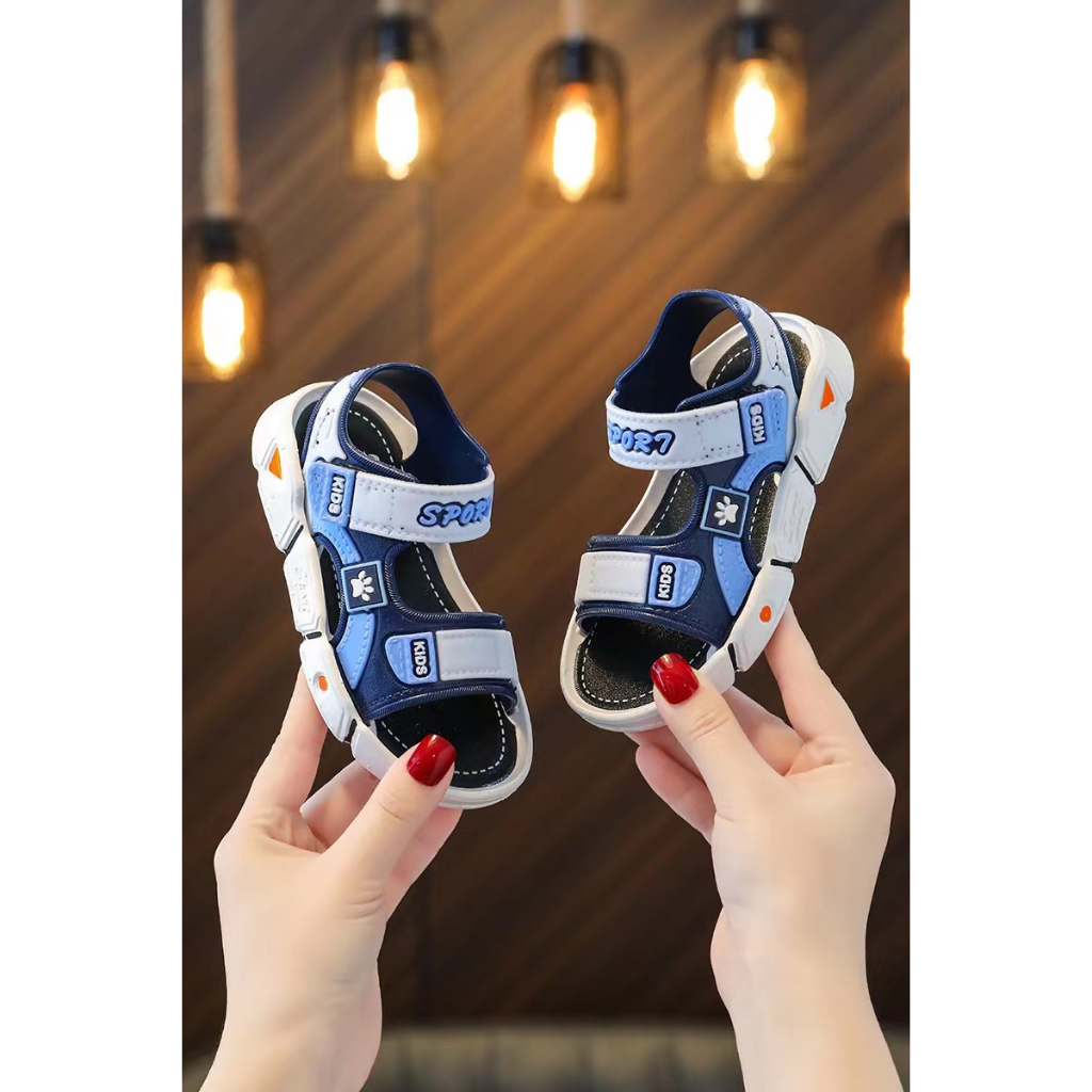 ลด10% โค้ด DDXDECW4 SPORT03 รองเท้าแตะเด็กรัดส้น รองเท้าแฟชั่นเด็ก