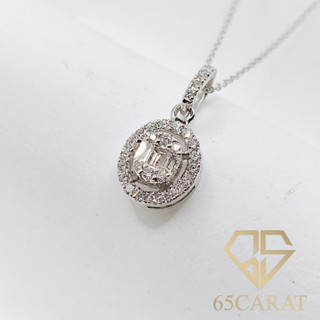 65Carat - จี้เพชรแท้ เพชรเบลเยี่ยมน้ำสวย 0.26กะรัต ไฟดีทุกเม็ด ทองคำแท้9K