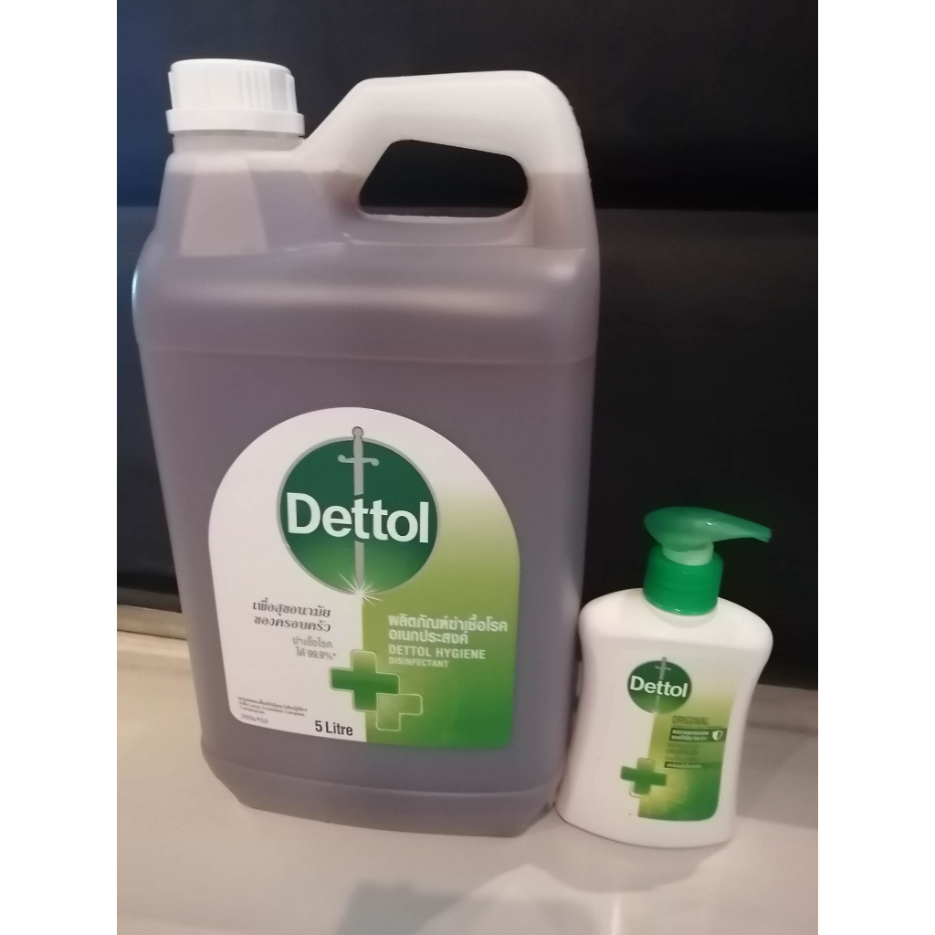Dettol เดทตอล น้ำยาทำความสะอาด ไฮยีน ดิสอินแฟคแทนท์ น้ำยาฆ่าเชื้อโรค 5000 มล.