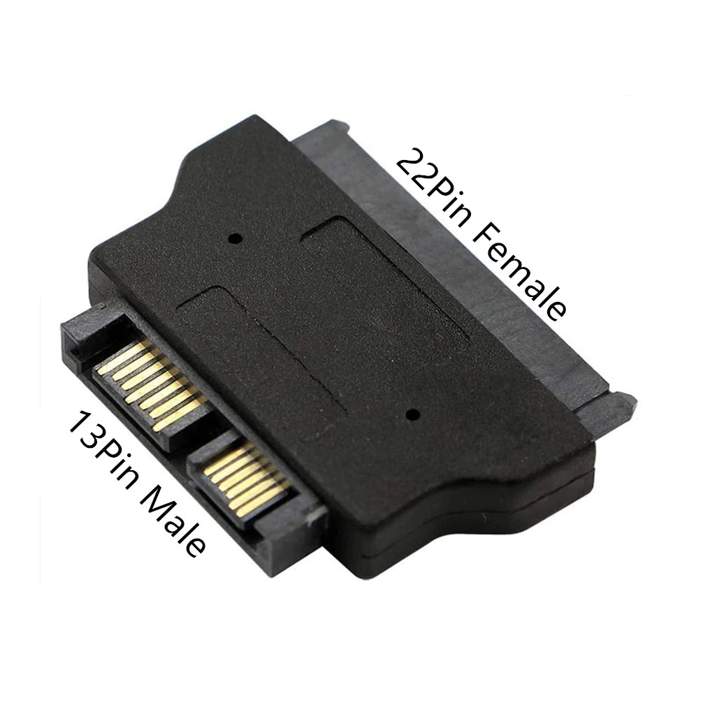 Adapter แปลง SATA22Pin to 13Pin Slimline SATA Adapter 7+15 Serial ATA Female to 7+6 Male Adapters Connector Converter