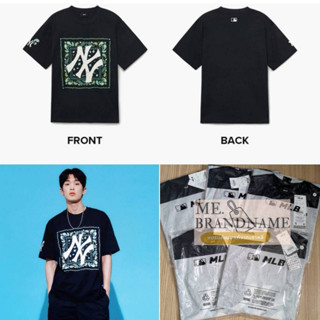 ของแท้ 💯% MLB Paisley Big Logo one Point T-Shirts เสื้อยืดสีดำ NY 🖤💚