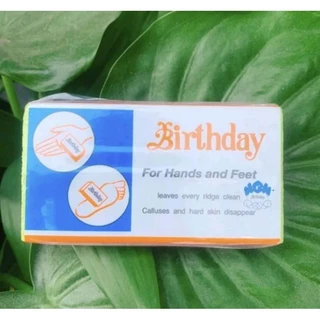 (แท้💯%)โฟมขัดเท้าBirthday Removes Clause 1ชิ้น(คละสี)