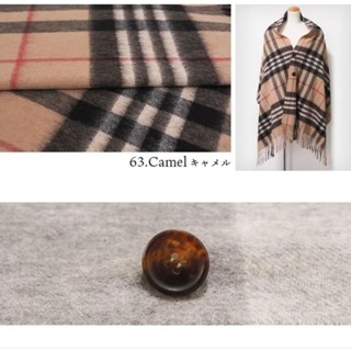 เสื้อปอนโช ผ้าพันคอ ผ้าคลุมไหล่ ผ้าวูล 100% มีกระดุมลายสก๊อต 100% wool poncho stole with button