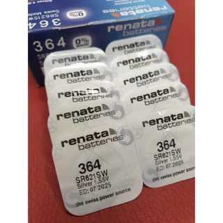 ถ่านกระดุมแท้ Renata sr621sw 364 Swiss Made แท้ล้านเปอร์เซ็น ส่งเร็วติดจรวด (แพ็ค1ก้อน) ใช้ถ่านรุ่นไหนดูในคลิปเลยครับ