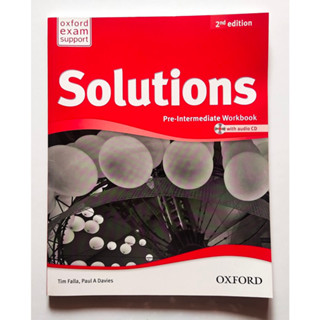 (เตรียมมัธยม) Solutions Pre-Intermediate Workbook + CD + เฉลยท้ายเล่ม