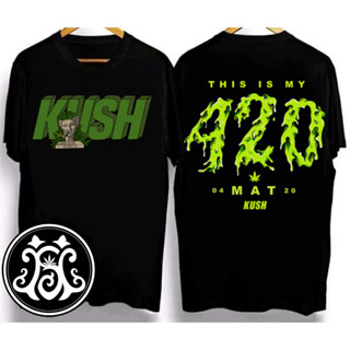 Kush เสื้อยืดผ้าฝ้ายพิมพ์ด้านบน