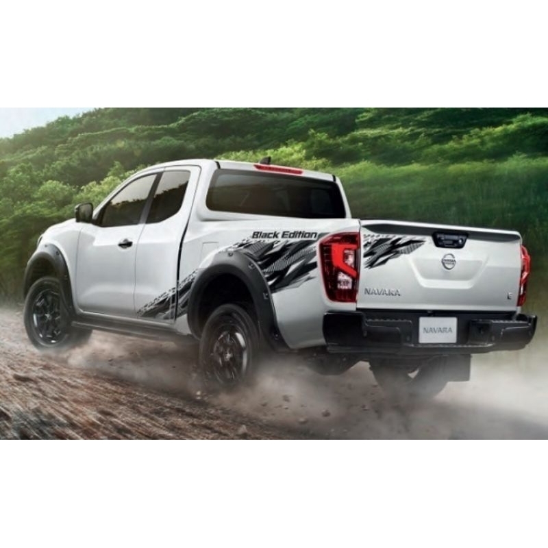สติ๊กเกอร์ลายข้างรถ NISSAN NAVARA Black Edition ปี 2022-2023 งานตัดคอมฯ สติ๊กเกอร์โกดัก