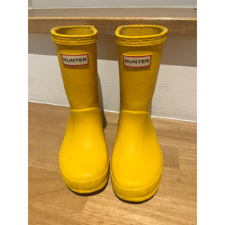 HUNTER yellow booth size uk8 รองเท้าบูท