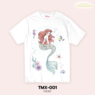 Power 7 Shop เสื้อยืดการ์ตูน The Little Mermaid ลิขสิทธ์แท้ DISNEY (TMX-001)