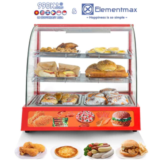 Elementmax ตู้อุ่น ตู้โชว์อุ่นอาหารสำเร็จรูป, ปรับอุณหภูมิได้ เก็บรักษาความร้อนได้ยาวนาน ขนาดเล็ก เชิงพาณิชย์ EP30