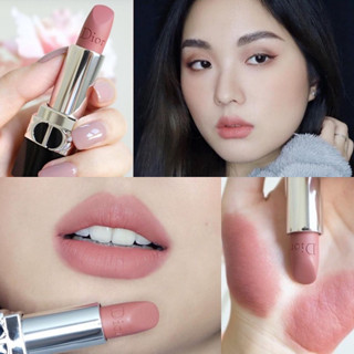 ✨ DIOR Mini Rouge Dior Lipstick ขนาดเกือบครึ่งของไซส์ปกติ No.100 Nude Look มีกล่อง ขนาด 1.5g