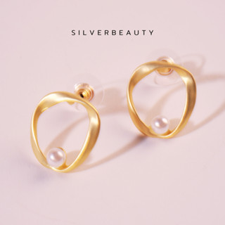 โค้ด SILV45 ลด45.-  Silver beautyต่างหูมุกเล็กเรียบน้อยE03502