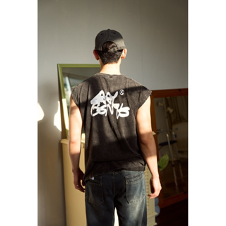 LAAYGENTLE DYED SLEEVELESS SHIRT ( BLACK )