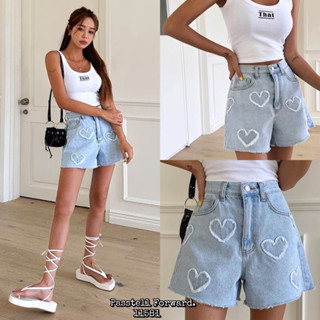 🇰🇷New🇰🇷  Korea heart denim shorts pant มาใหม่เลยค้า กับกางเกงหัวใจยีนฟอกสีไม่ยืด งานสวยมากก แนะนำเลยย