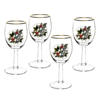 แก้วไวน์ Portmeirion The Holly and the Ivy Set of 4 Wine Glasses