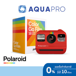 Polaroid Go (Red) Instant Camera + Polaroid Go Color Film Double Pack Instant Film White ประกันศูนย์ไทย