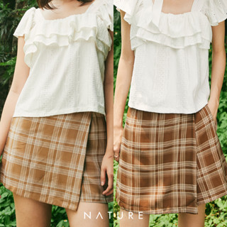 🍎 ลด45.-โค้ดWYQESS🍋nature.bkk - PTN0099 กระโปรงกางเกงลายสก็อต Roanda scott skirt