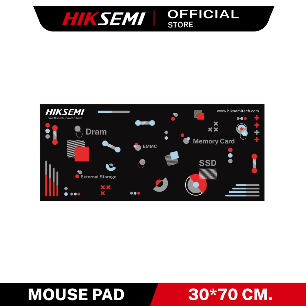 แผ่นรองเม้าส์แบบยาว HIKSEMI MOUSE PAD (SIZE 30 x 70 CM) แผ่นรองเมาส์สุดพรีเมี่ยม (คละแบบ)