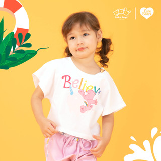 Believe Collection Cheer Bear Believe Crop Top-เสื้อครอป เด็กผู้หญิง