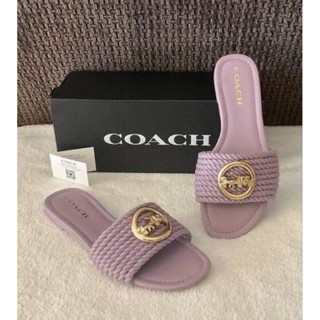 ของแท้...รองเท้า sandal ของ Coach สีม่วงลาเวนเดอร์