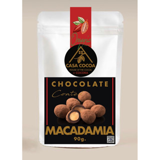 แมคคาเดเมียเคลือบช็อกโกแลต  Macadamia Coated Chocolate Dark 70% ขนาด90g.Casa Cocoa by COCORA