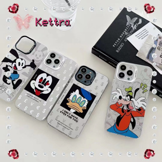 💜Kettra💜เงิน การ์ตูน ความคิดสร้างสรรค์ 11 14 pro max ป้องกันการหล่น ขอบเต็ม น่ารัก case for iPhone 12 13