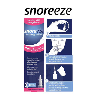 ✈️PRE-ORDER✈️ สเปรย์บรรเทาอาการนอนกรน SNOREEZE Anti-Snoring Nasal Spray