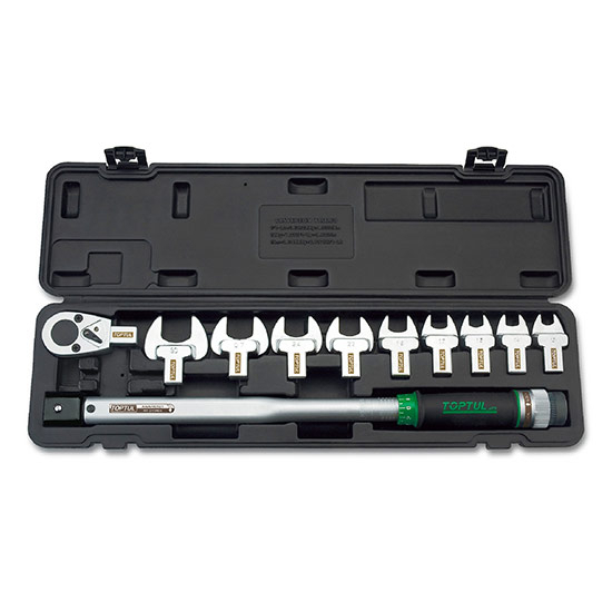 GAAI1101 TOPTUL 1/2" DR. Head-Interchangeable Spanner Torque Wrench Set ชุดประแจปอนด์ 1/2" เปลี่ยนหัวได้