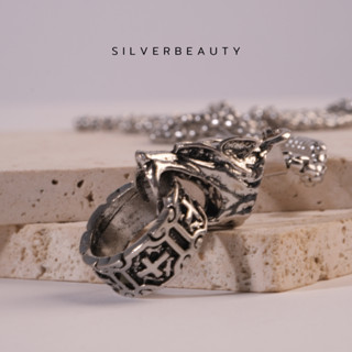 โค้ด SILV45 ลด45.-  Silver beautyสร้อยคอซิลเวอร์ห่วงย้อยแฟชั่นN03906