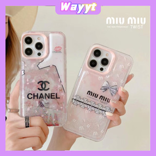 💖New 💖iPhone 14 13 12 11 Pro Max เคส for เคสไอโฟน11  บางเบาพกพาง่าย Chanel miu miu เขย่าได้ ลูกปัดเม็ดทราย แฟชั่น Case