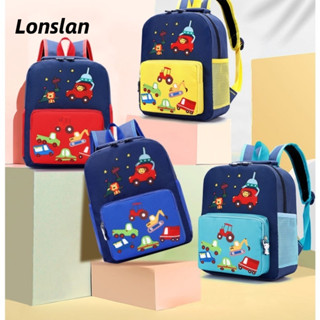 Lonslan ไทยพร้อมส่งกระเป๋านักเรียนอนุบาลเด็กการ์ตูนกระเป๋าเป้สะพายหลังขนาดเล็กขนาดใหญ่กลางและขนาดเล็กเด็กเบากระเป๋าเป้สะพายหลังกระเป๋านักเรียน