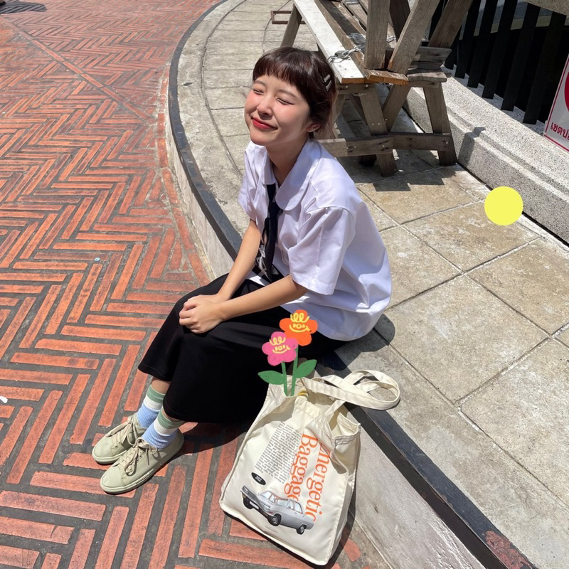 เสื้อนักศึกษา “คอบัว” 💖(สีมะลิ/สีโอโม่ )ใส่แล้วเด็กมาก เนื้อผ้าไม่บางแน่นอน💖 - รูปที่ 3