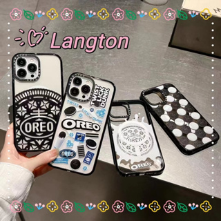 🌈Langton🌸 โอรีโอ ลวดลาย น้ำนม ความคิดสร้างสรรค์ iphone 11 14 pro max ขอบเต็ม ป้องกันการหล่น case for iPhone 12 13