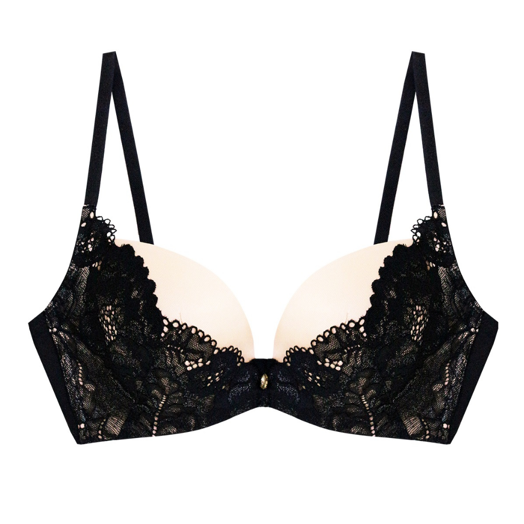 Annebra บราเสริมทรง ตะขอหลัง ทรง1/2เต้า มีโครง เสริมฟองน้ำ Brazillian Foam Bra รุ่น AB1-535