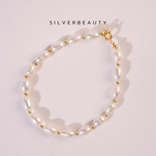 โค้ด SILV45  ลด45.- Silver beautyสร้อยข้อมือมุกหยดน้ำแฟชั่นB01317