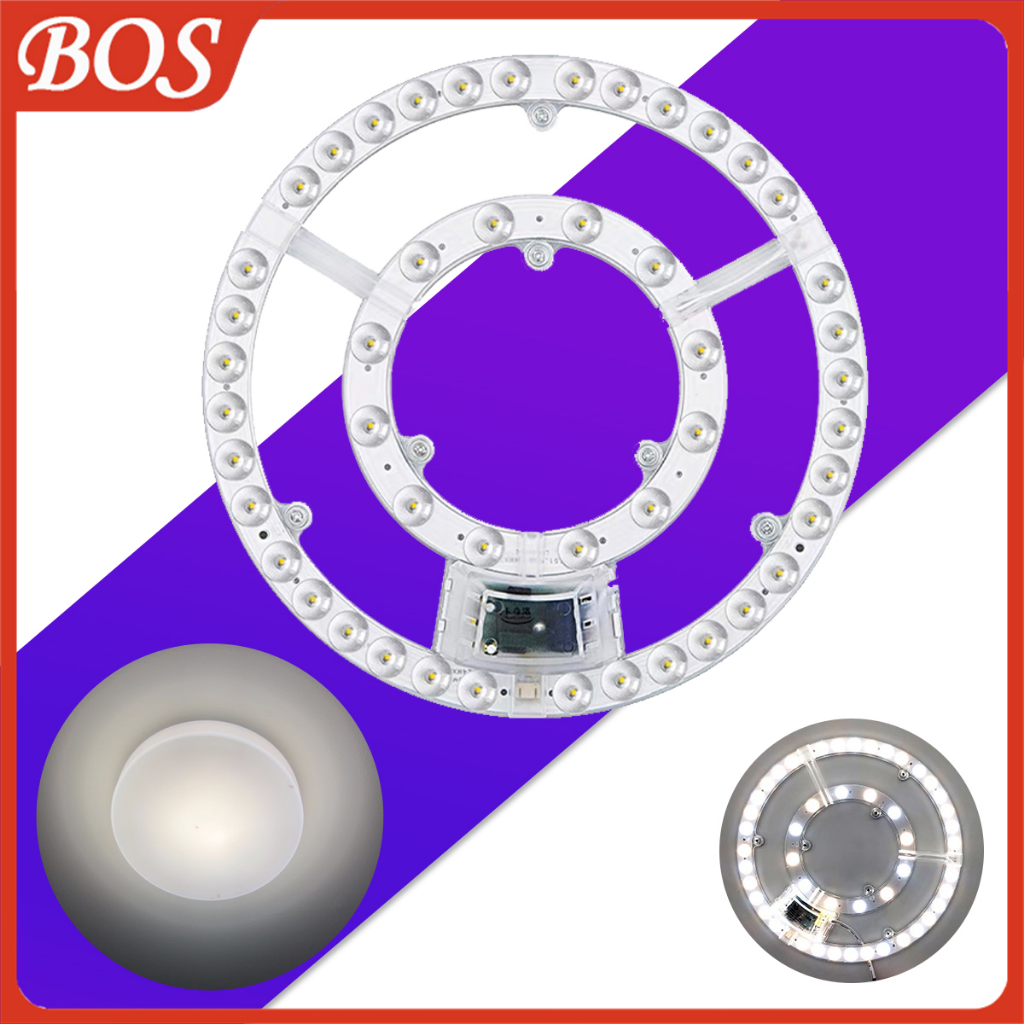 ไฟเพดาน led มี12w-72w สำหรับโคมเพดานกลม ตัวใช้แทนหลอดนีออนกลม รุ่นประหยัด พร้อมเต๋าต่อสายไฟแม่เหล็ก สินค้าพร้อมส่ง