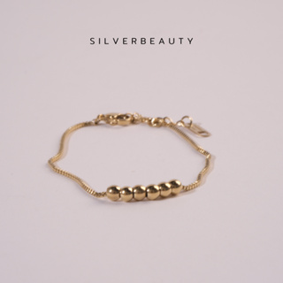 โค้ด SILV45  ลด45.-  Silver beauty สร้อยข้อมือลูกปัดร้อยเรียงB02210