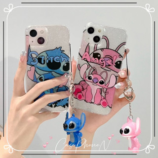 เคสไอโฟน iphone 11 14 Pro Max การ์ตูน ตะเข็บ พร้อมจี้ รุ่นคู่ ป้องกันการตก เคส iphone 12 13 Pro Case for iPhone