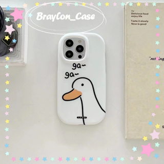 🌷Braylon🌷ป้องกันการหล่น ขอบเต็ม iphone 11 14 pro max เป็ด การ์ตูน ความคิดสร้างสรรค์ เรียบง่าย case for iPhone 12 13