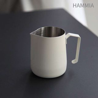 HAMMIA☕☕ เหยือกตีฟองนม แบบหนา 450 มล. พร้อมหัวแหลม สําหรับเครื่องชงกาแฟ คาเฟ่