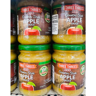 APPLE SAUCE THREE THREES 250 g. / Country Style ซอสแอปเปิ้ลชนิด บดละเอียด ขยาด 250 กรัม