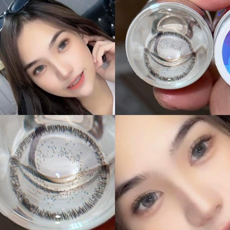 Grey Brown ขนาดตาโต บิ๊กอายตาโต กรองแสงuv เลนส์แท้จดทะเบียนถูกต้อง ผ่านอย.ไทย บิ๊กอายส์ Bigeyes