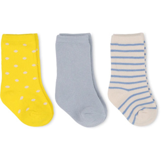 Konges Sloejd | 3 pack rib socks - ocean/stripe/dot ถุงเท้าเด็ก