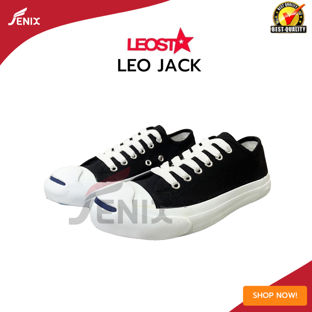 รองเท้าผ้าใบ ทรงคอนเวิร์ส LEO JACK  37-44 มีเก็บเงินปลายทาง
