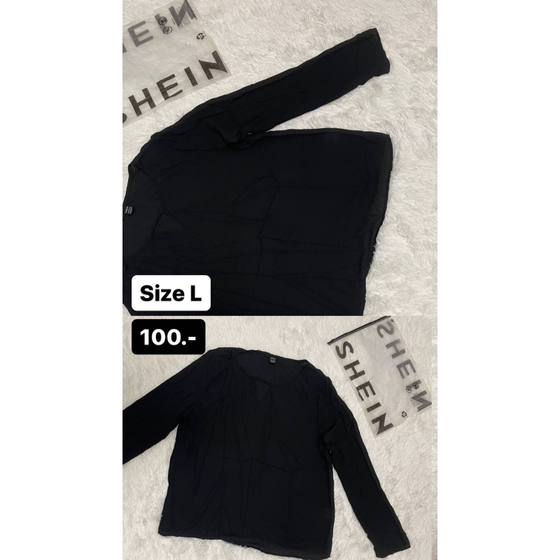 เสื้อแขนยาว ผ้าบาง shein